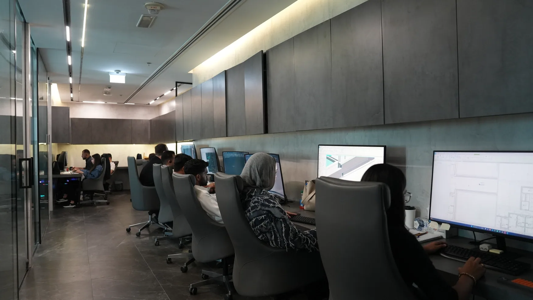 Design team coordinating drawings in the Beyond Design studio
